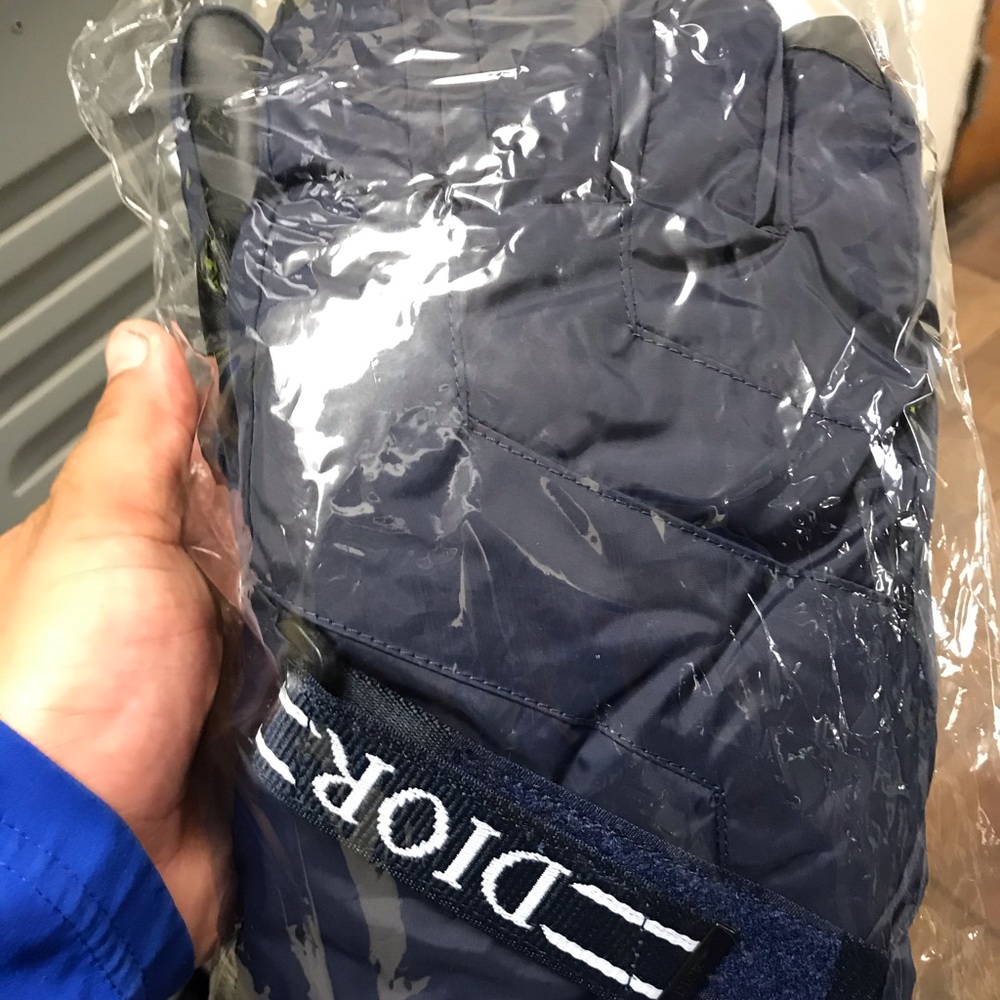 Black DIOR snow gloves